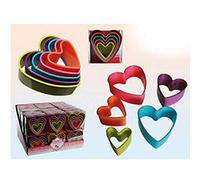 Set 5 Tagliapasta Cuore In Plastica Assortiti Birkmann
