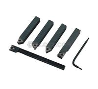 Set 5 utensili ad inserto per tornio FERVI B007/16 - stelo da 16 e 12 mm