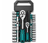 Set 50 Chiavi a Bussola 1/4" 1/2" con Cricchetti Inserti e Snodi VHT02524