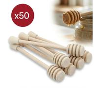 Set 50 cucchiai legno per miele - modello C17 con sfera