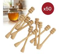 Set 50 cucchiaini legno per miele - modello CC10, naturale