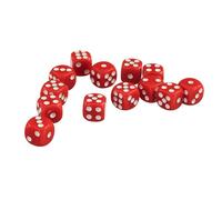Set 50 dadi a sei facce per giochi da tavolo D&D RPG Ludo Wargame 12mm D6 rosso
