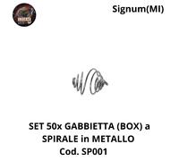 SET 50x GABBIETTA (BOX) a SPIRALE in METALLO , SP001 SIGNUM (MI)