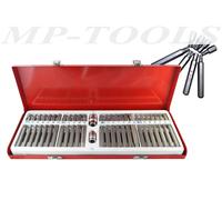 Set 54 pz torx attacco esagonale 10mm 2 adattatori bussola cricchetto 1/2" 3/8"