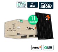 Set 5kW con 11 Pannelli Solari AIKO 490W Nero V-TAC AIKO-A490-MCE54DW