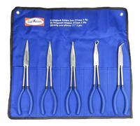 SET 5pz PINZE EXTRA LUNGHE 275mm PUNTE DRITTA PIEGATA MECCANICO STAHLKAISER