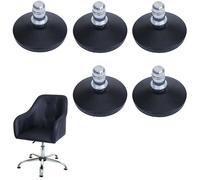 Set 5x piedini supporti fissi per sedie da ufficio HWC-K73 plastica metallo Ø 11mm nero