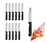 Set 6 | 12 | 24 Coltelli Pizza in Acciaio Inox Da Tavola Bistecca Lama Seghetta