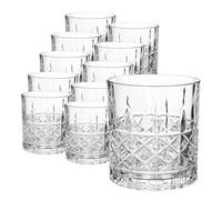 Set 6/12 Bicchieri per Whisky - Old Style o Vintage, Liquore, Cocktail, Aperitivo, 300 ml, Resistenti, Base Spessa, Eleganti, Occasioni Speciali- 8 x 9H cm (12, Vintage)