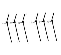 Set (6-9 pezzi) Jenzi Anti Tangle Boom con moschettone, Fishing Anti Tangle Boom curvo, nero, 5 cm, 8 cm o 12 cm, con adesivo Petri (8 cm)