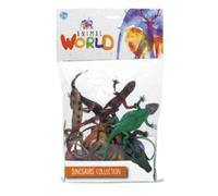 Set 6 animali dinosauri e rettili con scenari paesaggistici - assortito