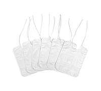 Set 6 Bavaglini Bianchi in Puro Cotone con Lacci, Tela Aida per Ricamare, Double