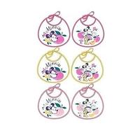 Set 6 Bavaglini disney assortiti in cotone e spugna plastificata (Minnie)