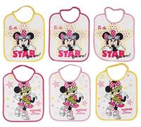 Set 6 Bavaglini Stampati Minnie con elastico 27x22,5cm