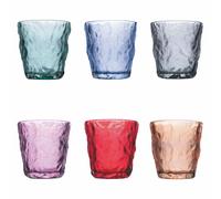 Set 6 bicchieri acqua 275 ml in vetro, Amnesia Color