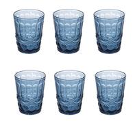 Set 6 bicchieri acqua 280 ml in vetro, blu, Nobilis