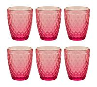 Set 6 bicchieri acqua 340 ml, trasparente, Venice Red