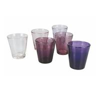 Set 6 Bicchieri Acqua Cancun Provence in Vetro VdE Tivoli 1996 Viola