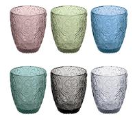 Set 6 bicchieri acqua colorati 325 ml in pasta di vetro, Sharm Sibilla