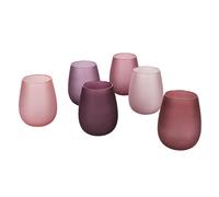 Villa d’Este Home Tivoli Happy Hour Provence Set 6 bicchieri acqua frosted in vetro 500 ml