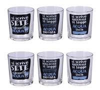 Set 6 bicchieri acqua in vetro 270 ml, Si scrive si legge