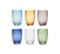 Zafferano Losanghe Tumbler Set 6 Bicchieri Acqua Colori Vari
