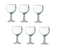 Set 6 Bicchieri Ballon Vetro Trasparente 22,4cl Per Caffè Latte Spumanti Liquori