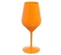Set 6 Bicchieri Calici da vino e Cocktail arancioni infrangibili lavabili 470cc