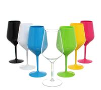 Set 6 Bicchieri Calici da vino e Cocktail infrangibili lavabili 470cc