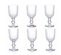 Set 6 bicchieri calici in vetro trasparente mod. Mozart
