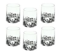 Set 6 Bicchieri Cc300 White/Black Vetro Venezia Vetro Nero ANDREA FONTEBASSO LINEA VENEZIA