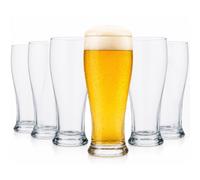 Set 6 Bicchieri da Birra 145 Ml Bicchiere Lungo per Bevande 7x20 cm in Vetro