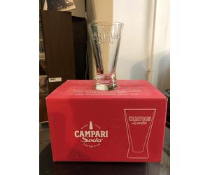 Set 6 Bicchieri Di Vetro Campari Soda Bar Design Bozzetto Fortunato Depero
