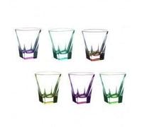 Set 6 Bicchieri Fusion Color Liquore 6 cl Crystal Glass