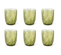 Excelsa Leaf Set 6 Bicchieri Acqua, Vetro, Verde