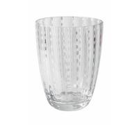 Set 6 Bicchieri per Acqua in Vetro con Pois e Superficie Ondulata 300 ml VdE Tivoli 1996 Kalahari