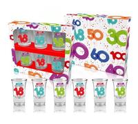 Set 6 Bicchieri per sciortini LIQUORE - Buon Compleanno 18 ANNI