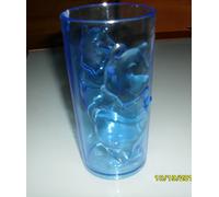 SET 6 BICCHIERI PLASTICA TRASPARENTI AZZURRI 15X8 DI WINNIE THE POOH BICCHIERE