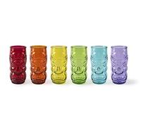 SET 6 BICCHIERI TIKI MULTICOL.