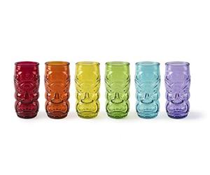 SET 6 BICCHIERI TIKI MULTICOL.