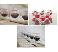 SET 6 BICCHIERINI DOPPIA PARETE WD LIFESTYLE H 7CM D. 6 VETRO BOROSILICATO 90ML