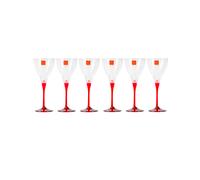 Set 6 Calici 21cl Fusion Gambo Rosso Rcr