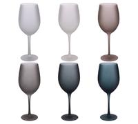 Villa d’Este Home Tivoli Happy Hour Stones Set 6 calici frosted in vetro 550 ml