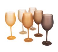 Set 6 Calici Effetto Ghiaccio Happy Hour Chocolate in Vetro VdE Tivoli 1996 Cioccolato