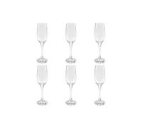Set 6 calici flute vetro cucina casalinghi 210 cc bicchieri
