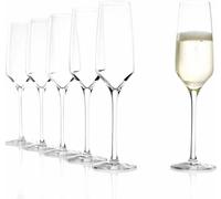 Stölzle Lausitz Bicchieri Spumante Experience 6pz, 190ml - Eleganti calici in cristallo per champagne, spumante e prosecco, resistenti e lavabili in lavastoviglie - Made in Germany