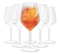 SET 6 CALICI PLASTICA VINO COCKTAIL 47CL INFRANGIBILI LEGGERI RESISTENTI RIUTILI
