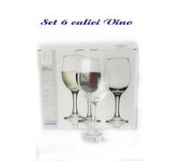 Set 6 calici vino vetro cucina casalinghi 251 cc bicchieri