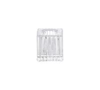 Set 6 candelabri in glass rigato trasparente 4 x 4 x h 4 cm - Floreal