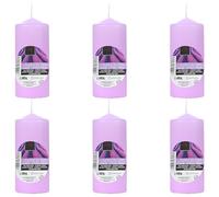 Set 6 Candele Profumate Colore Lilla, Candela Profumate Lavanda 110x47mm Durata 25 ore